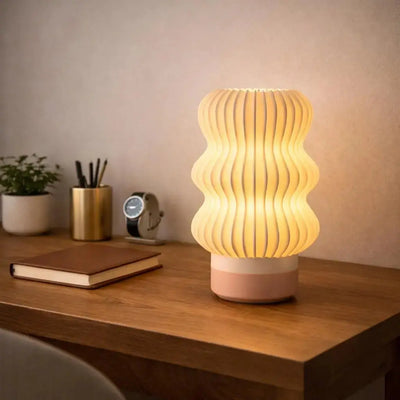 Wavey Mini Table Lamp Pink Florra Living