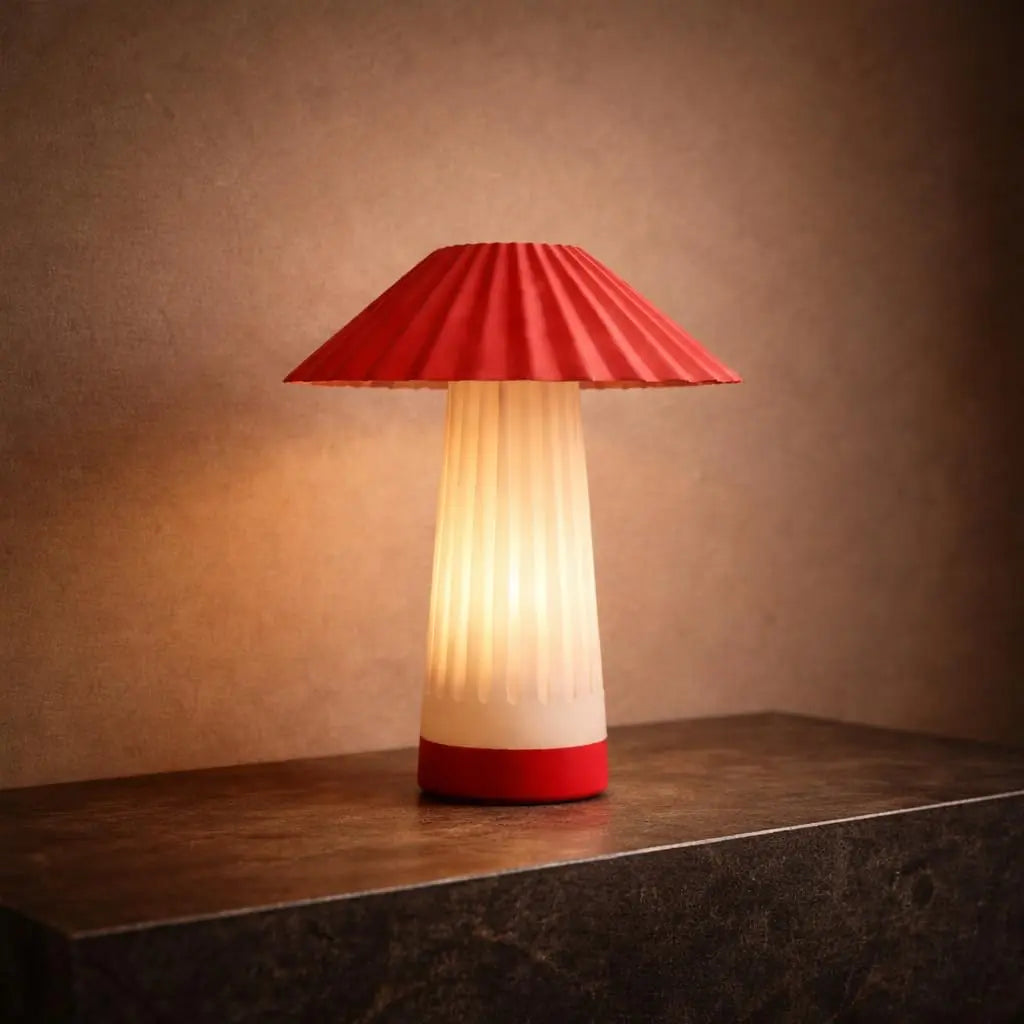 KASA Designer Table Lamp Red Florra Living