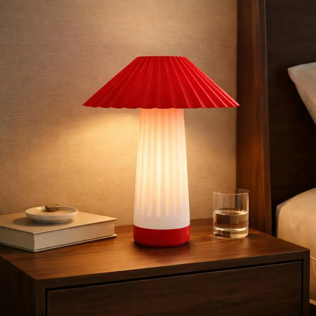 KASA Designer Table Lamp Red Florra Living