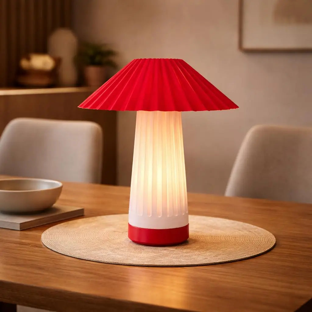 KASA Designer Table Lamp Red Florra Living